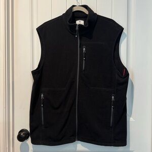 Cremieux Club 38 Men's Black Fleece Vest Size Large